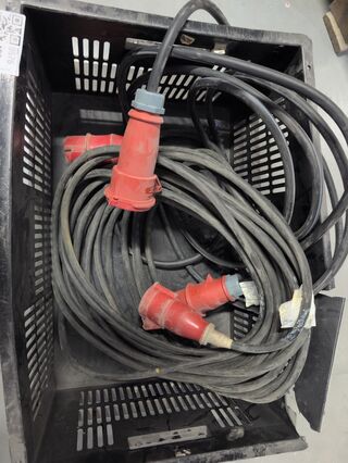 2x Krachtstroom verlengkabel 16A